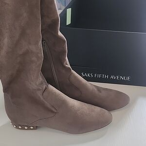 Ivanka Trump Brand NEW Taupe Over the Knee Boots